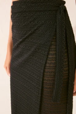 Pareo midi crochet negro