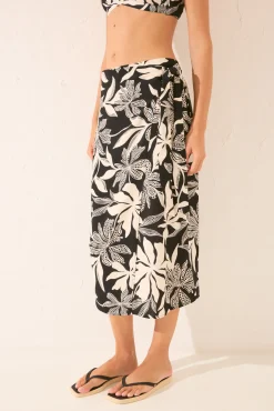 Pareo midi estampado flores