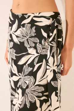 Pareo midi estampado flores