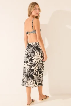 Pareo midi estampado flores