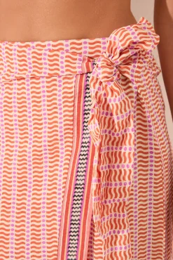 Pareo midi estampado geométrico