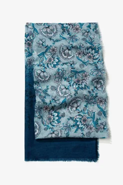 Pañuelo con estampado floral en gradiente