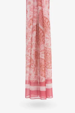 Pañuelo semitransparente con estampado paisley