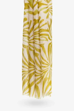 Pañuelo semitransparente con estampado floral