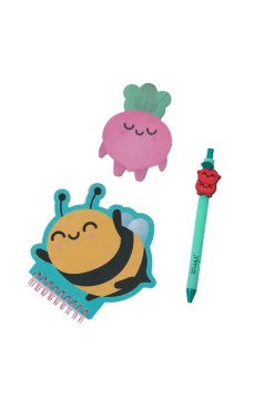 Pencil case with extras beetroot, bee and cherries - Lots of positive energy inside