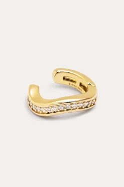 Pendiente Suelto Ear Cuff Hailey Baño Oro