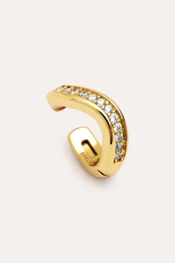 Pendiente Suelto Ear Cuff Hailey Baño Oro