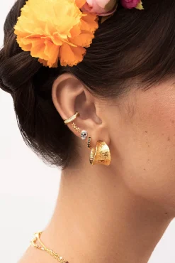 Pendiente Suelto Ear Cuff Hailey Baño Oro
