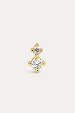 Pendiente Suelto Petite Plata Baño Oro