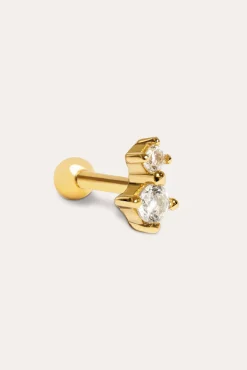Pendiente Suelto Petite Plata Baño Oro