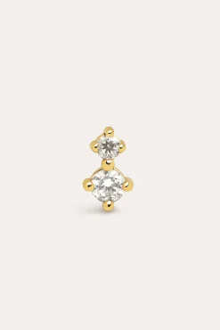 Pendiente Suelto Petite Plata Baño Oro