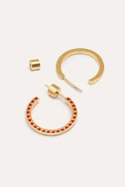 Pendientes Aro Amour Baño Oro
