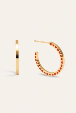 Pendientes Aro Amour Baño Oro
