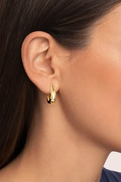 Pendientes Aro Espresso Baño Oro