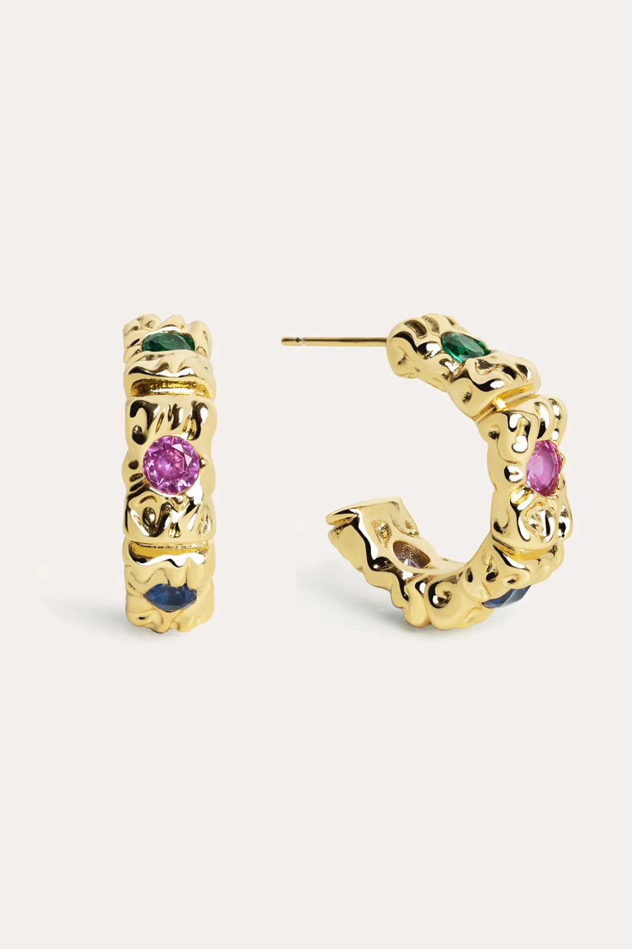 Pendientes Aro Sand Colors Baño Oro