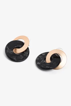 Pendientes circulares con aros acrílicos
