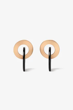 Pendientes circulares con aros acrílicos