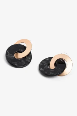 Pendientes circulares con aros acrílicos