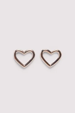 Pendientes corazones dorados