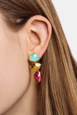 Pendientes Drop Narciso Plata Baño Oro
