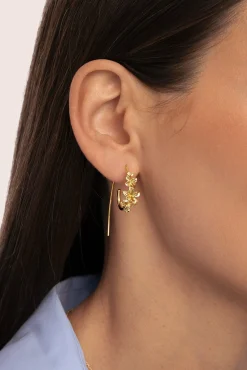 Pendientes Gladiolo Baño Oro