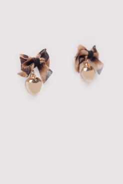 Pendientes lazos corazones