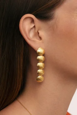 Pendientes Long Maris Acero Baño Oro