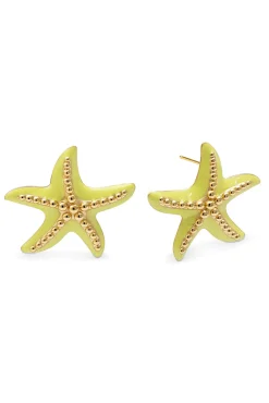 Pendientes Starfish Enamel Colors Baño Oro