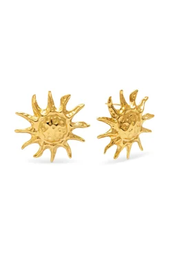 Pendientes Sun Light Acero Baño Oro