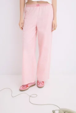 Pijama 100% algodón cuadro vichy rosa
