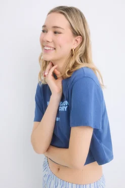 Pijama 100% algodón rayas azul