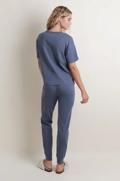 Pijama algodón estampado azul