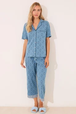 Pijama camisero Capri 100% algodón paisley
