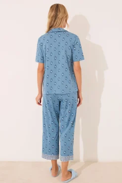 Pijama camisero Capri 100% algodón paisley