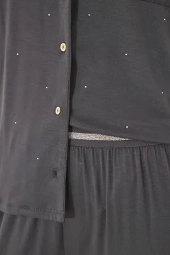 Pijama camisero Capri viscosa gris
