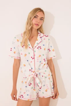 Pijama camisero corto 100% algodón Moomin