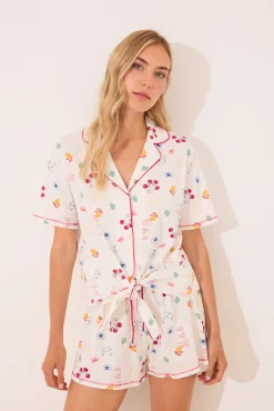 Pijama camisero corto 100% algodón Moomin