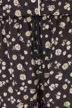 Pijama camisero corto 100% algodón flores