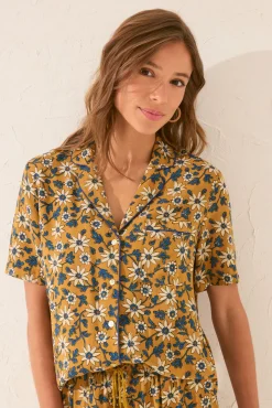Pijama camisero estampado floral