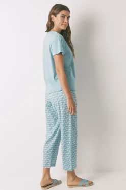 Pijama Capri 100% algodón Sebastián verde
