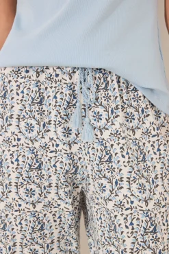Pijama Capri algodón azul paisley