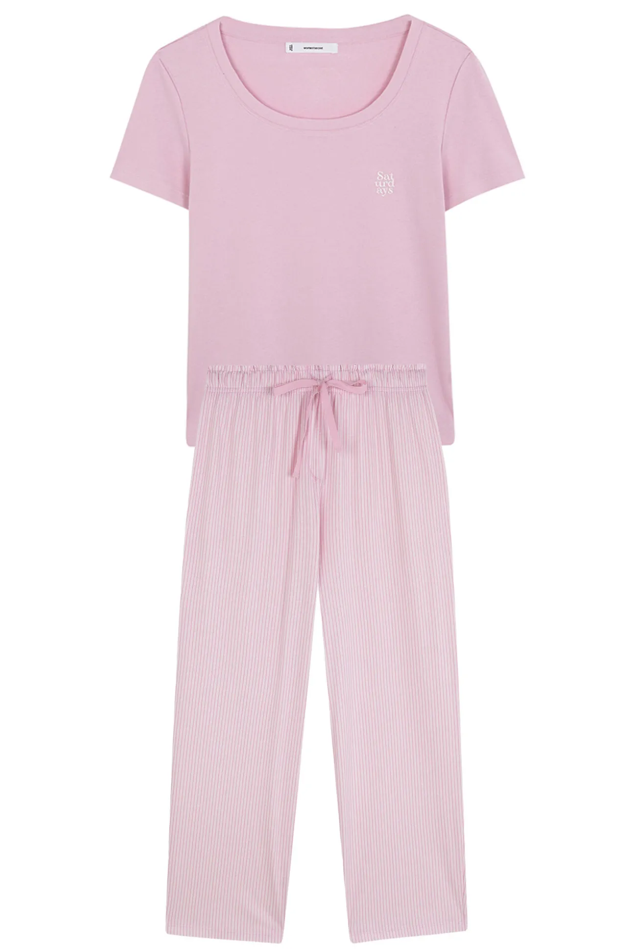 Pijama Capri algodón rosa rayas