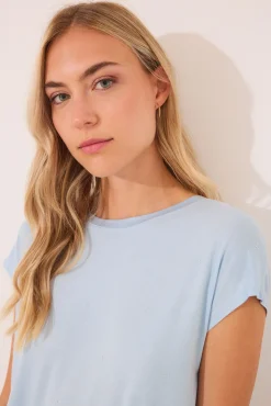 Pijama Capri viscosa brillos azul