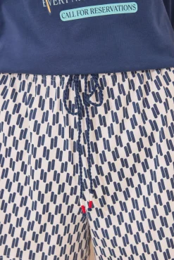 Pijama corto 100% algodón geométrico Snoopy