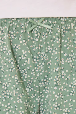 Pijama corto 100% algodón marfil