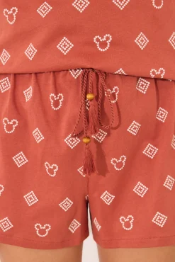 Pijama corto 100% algodón Mickey Mouse
