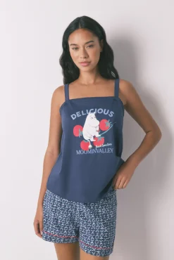 Pijama corto 100% algodón Moomin azul