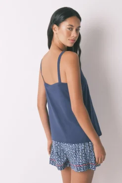 Pijama corto 100% algodón Moomin azul