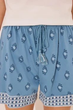 Pijama corto 100% algodón paisley