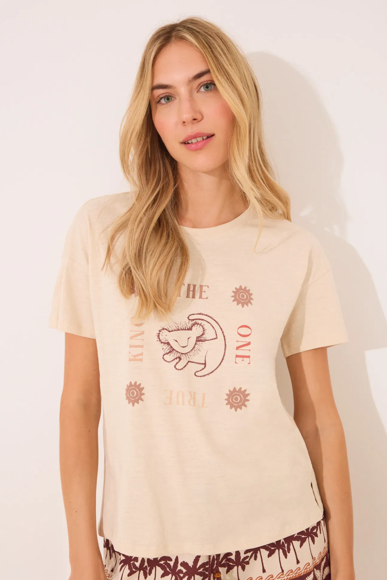 Pijama corto 100% algodón print El Rey León